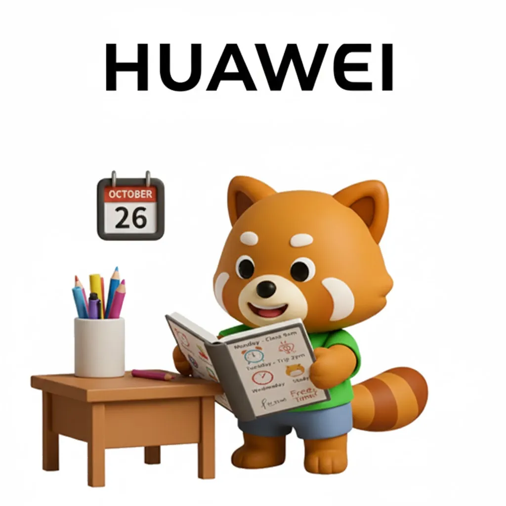 A visual timeline of Huawei Technologies from its founding in 1987 by Ren Zhengfei in Shenzhen to becoming a global leader in telecommunications, smartphones, and digital solutions. Highlights early telephone switches, independent R&D, entry into mobile communications, global smartphone expansion, 5G breakthroughs, HarmonyOS, and innovations in AI, smart homes, and digital cities.