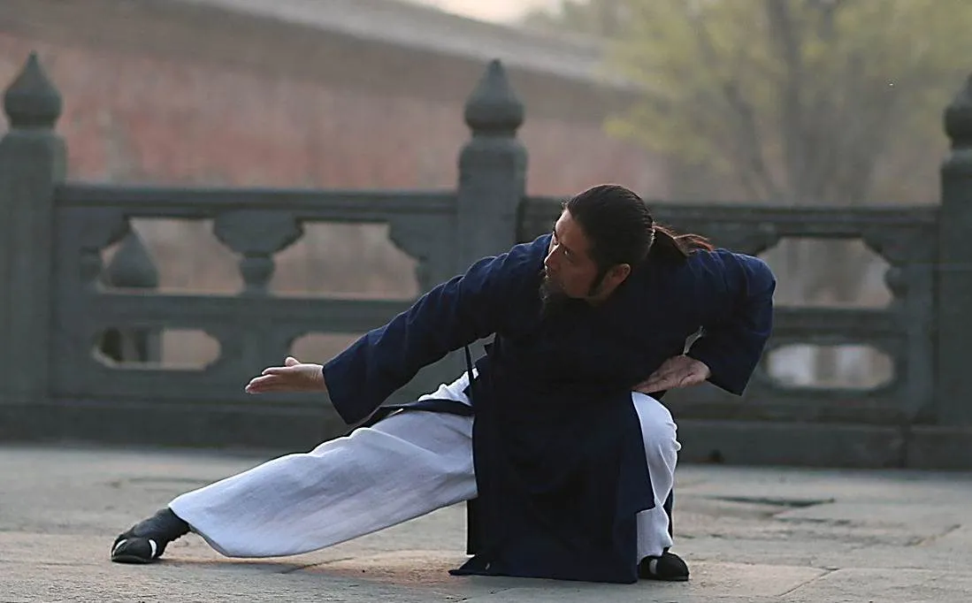 Baguazhang Practitioner Performing Circle Walking
