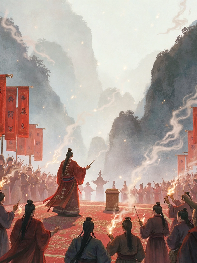 Illustration of the Chinese idiom 千载难逢 (Qiān Zǎi Nán Féng), showing a rare and precious opportunity, inspired by scholar Han Yu during the Tang Dynasty — ideal for Mandarin learners.