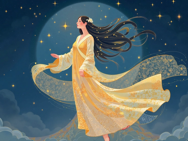 Illustration of the Chinese idiom 天衣无缝, meaning flawless and seamless