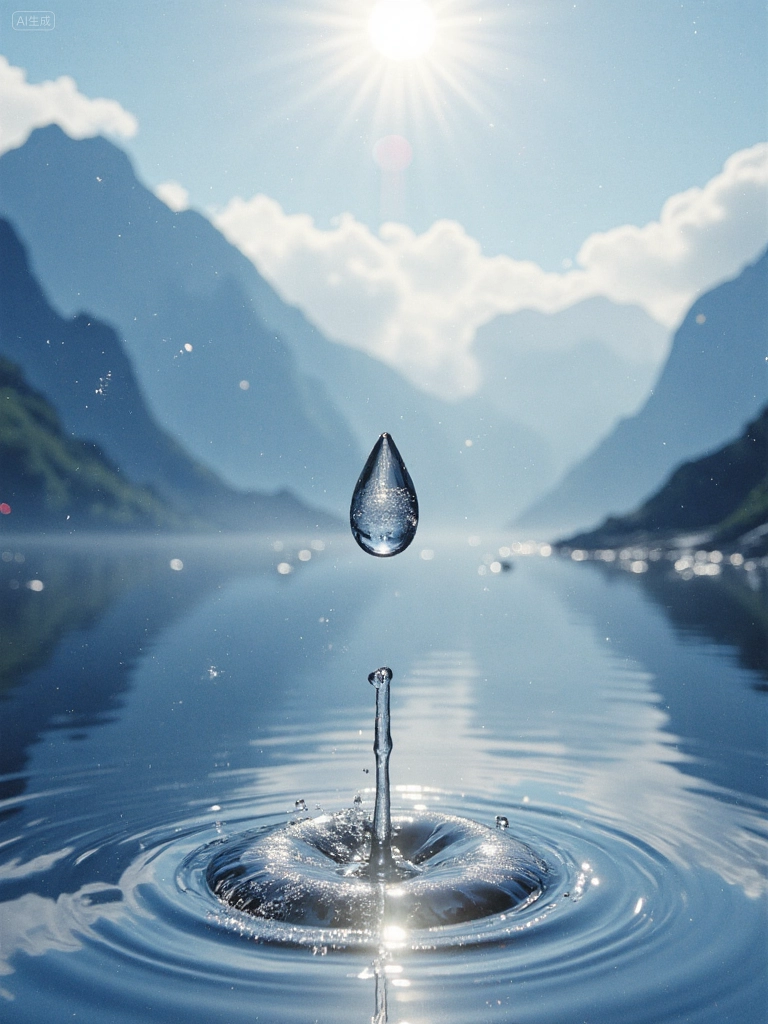 Chinese character “水” (shuǐ) representing water, rivers, flow, adaptability, and cultural symbolism in nature and life.