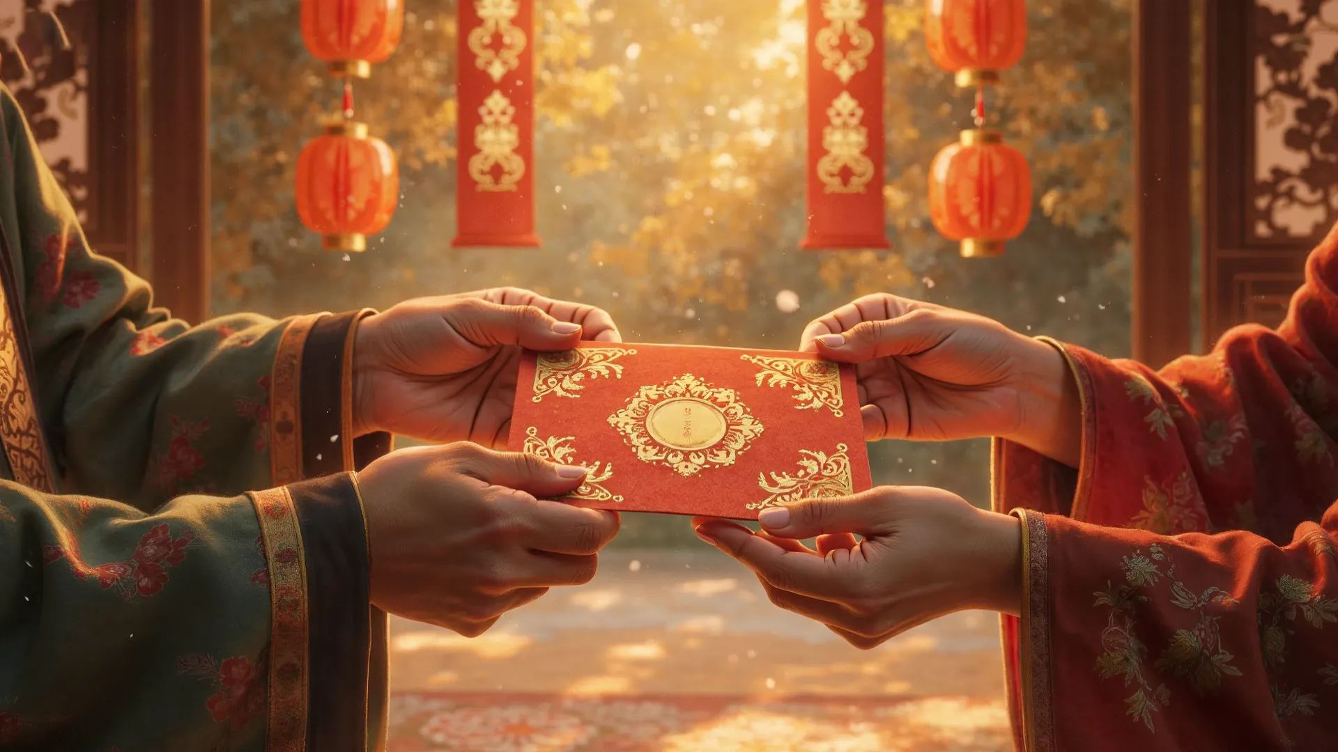 Hongbao etiquette: giving and receiving with both hands