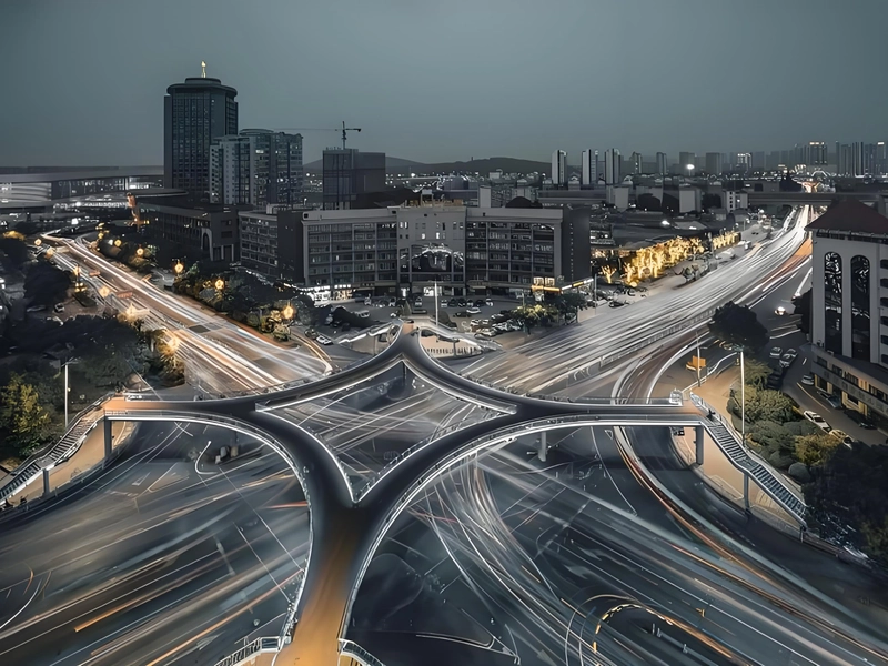 The Shadow of the Bridge at the Crossroads