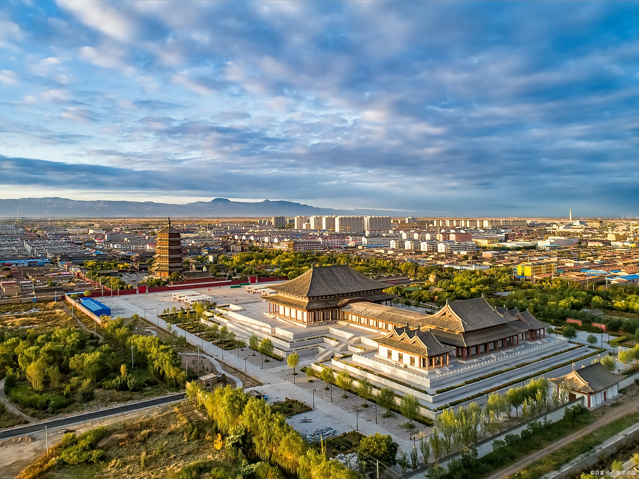 Yungang Grottoes in Datong with ancient Buddha statues