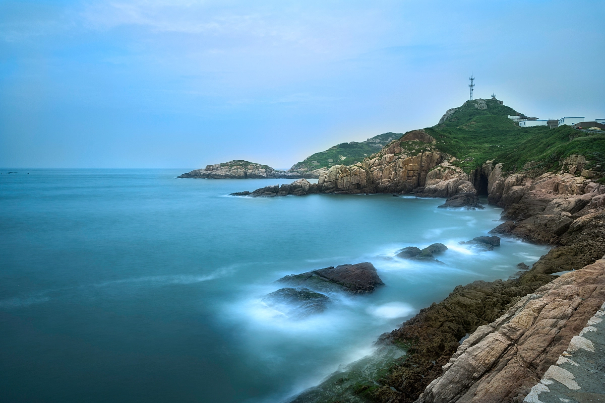 Zhoushan Islands and Putuo Mountain Buddhist temple in East Sea