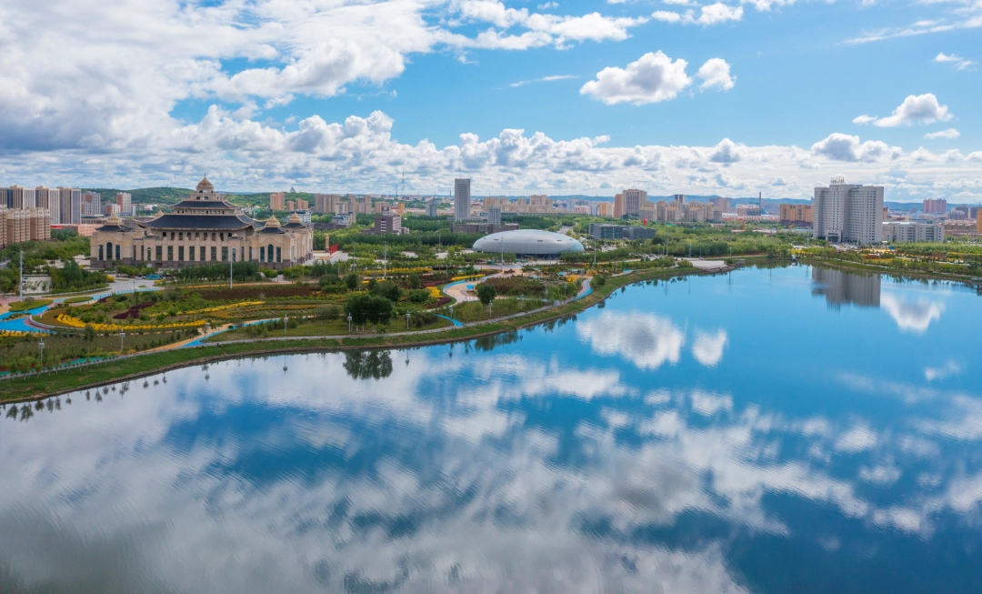 Collage showing diverse landscapes and cityscapes from across Inner Mongolia's different regions