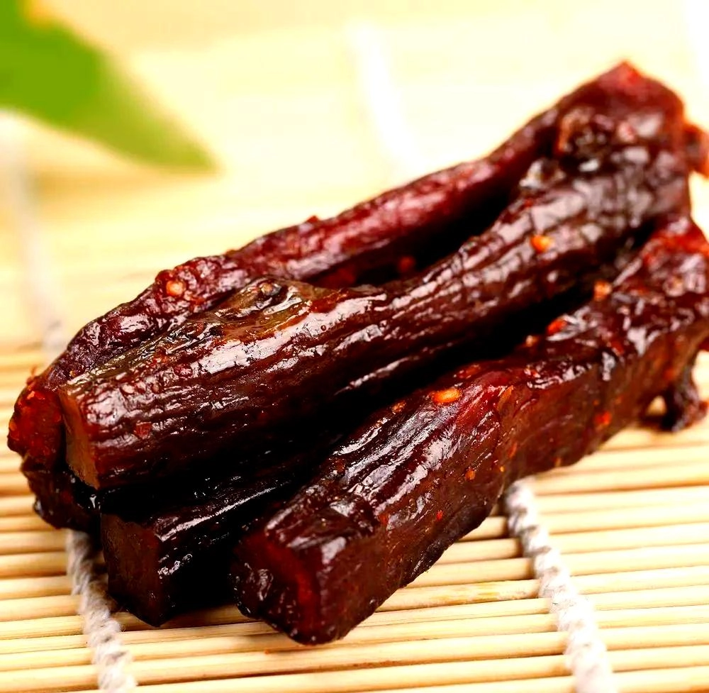 Traditional Mongolian air-dried beef and lamb strips