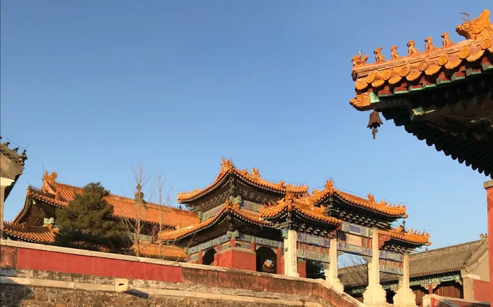 Western Qing Tombs complex with imperial mausoleums and stone statues