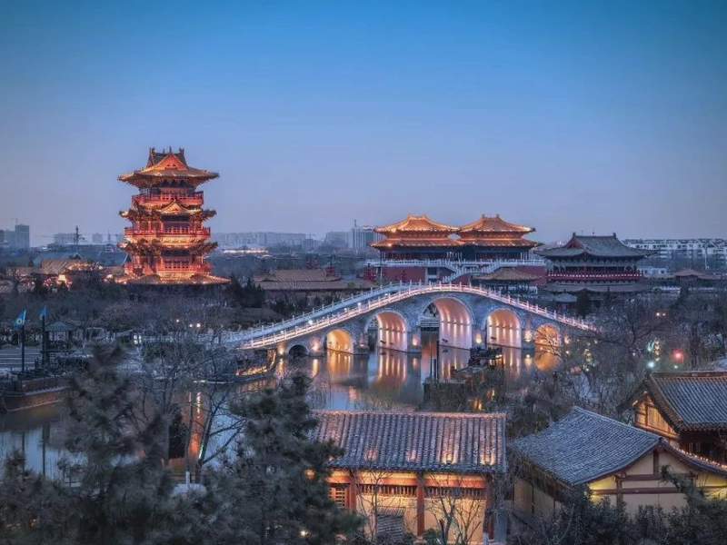 Longmen Grottoes in Luoyang with ancient Buddhist carvings and river scenery
