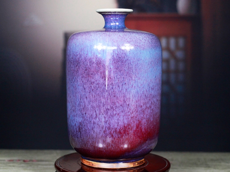 Jun porcelain pieces with unique glaze patterns and colors from traditional kilns