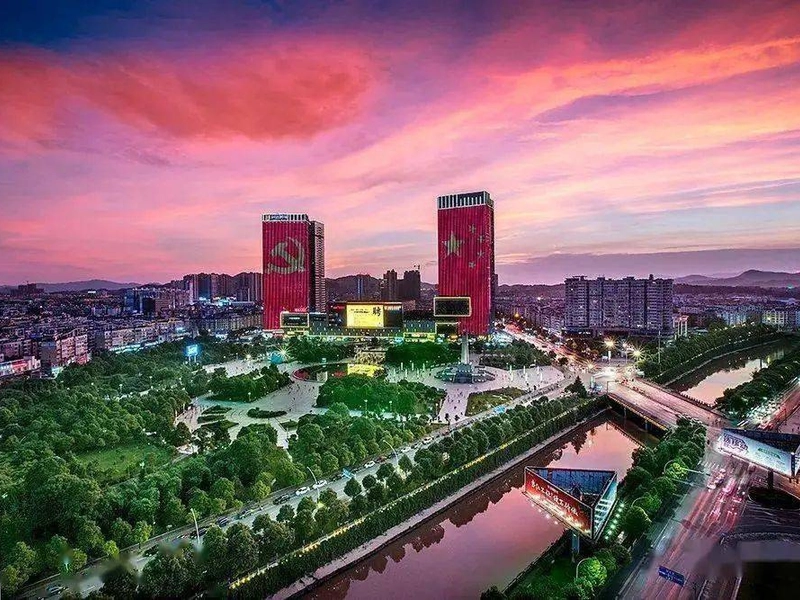 Pingxiang industrial landscape with mining sites and Luxi River scenery