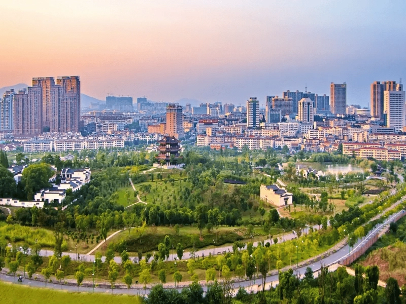 Xuancheng scenic landscapes with traditional study tools and historical sites