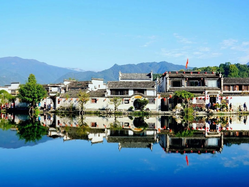 Xidi and Hongcun ancient villages with Huizhou-style architecture and waterways