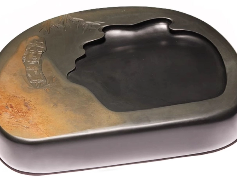 She Inkstone from She County, smooth and engraved with artistic patterns