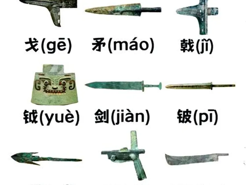 Ancient Chinese weapons display