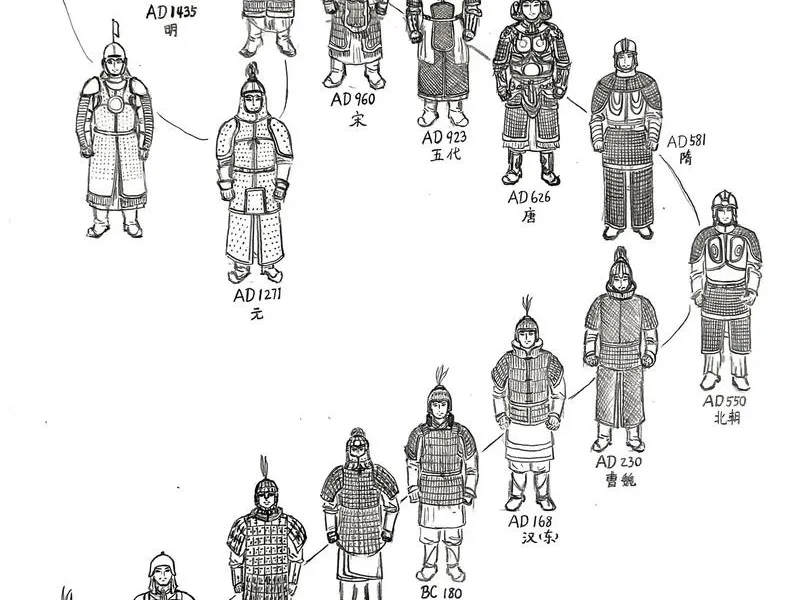 Ancient Chinese armor display