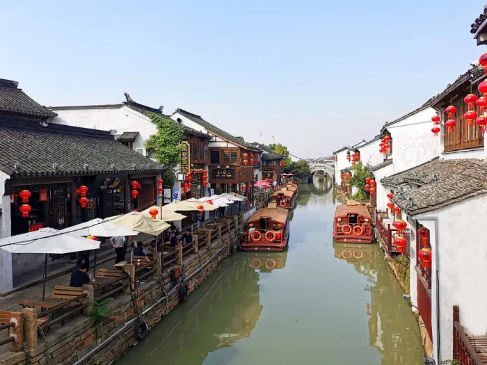 Humble Administrator's Garden in Suzhou with autumn maple reflections