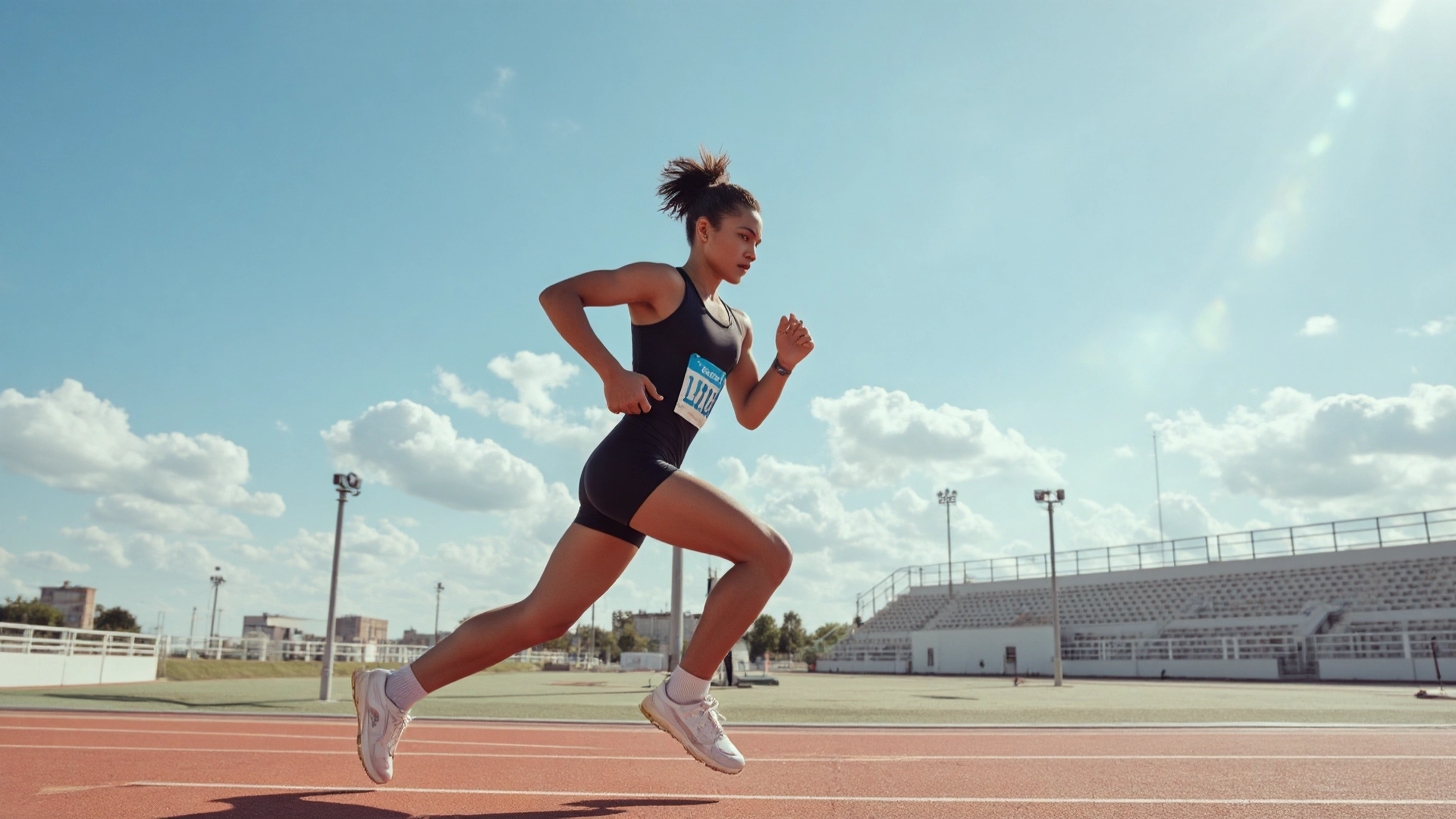 Runners participating in a city marathon in China, wearing colorful sports gear and running through urban streets.