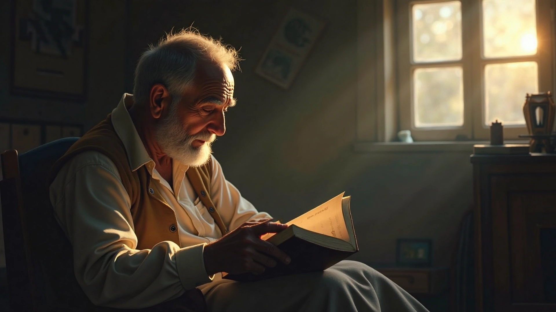 Illustration of the Chinese idiom 回光返照 (Huí Guāng Fǎn Zhào), depicting a brief moment of light at sunset symbolizing a fleeting burst of energy or clarity before decline, inspired by the stories of Lin Daiyu in Dream of the Red Chamber.