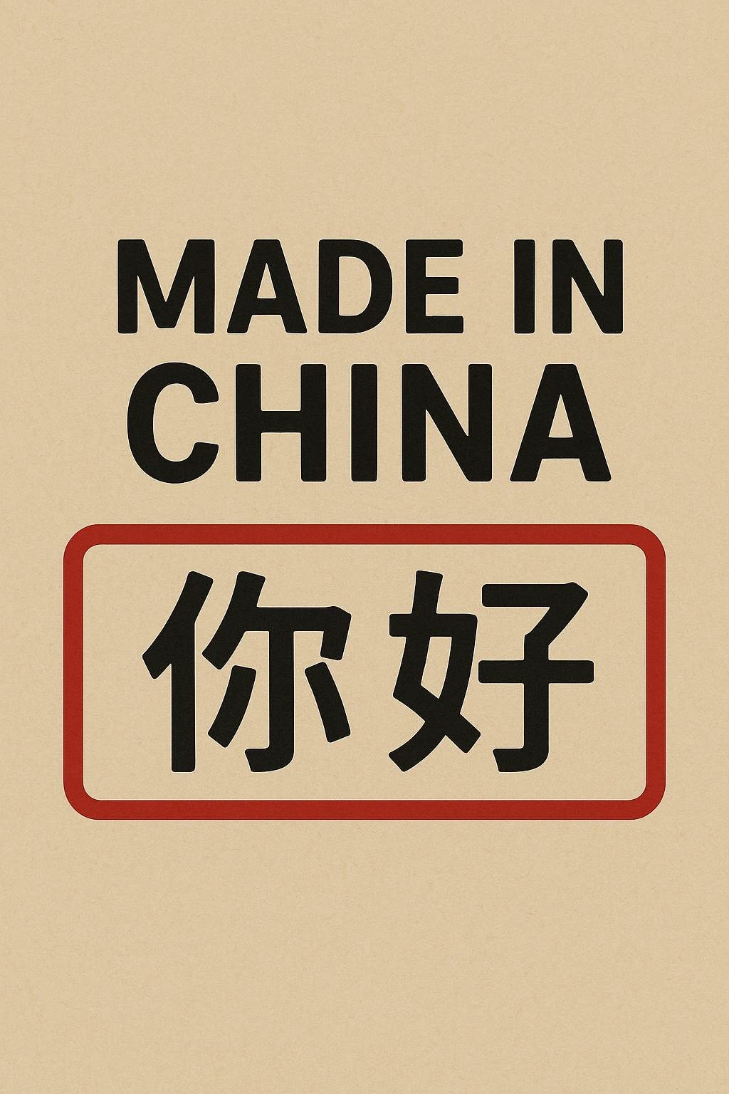 Illustration of a journey from seeing “Made in China” labels to studying Chinese language and culture in China.