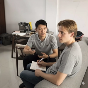 Students participating in focused Chinese language study sessions at RPL School
